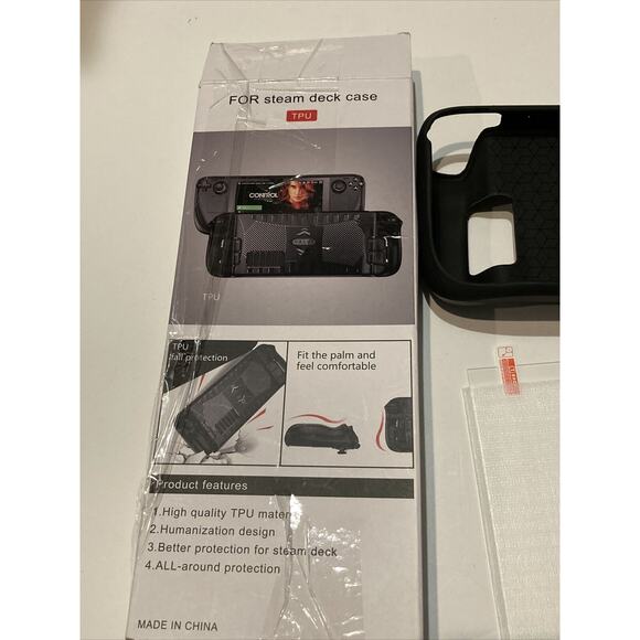 Steam Deck Gaming TPU Protective Case Shell Black And Screen Protector - Picture 4 of 10